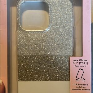Glitter Silver Phone Case for iPhone 6.1" (2021) (iPhone 13 Pro)